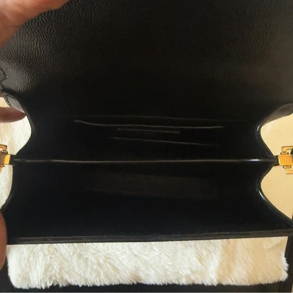 Saint Laurent Cassandra Mini Black with Gold Hardware Leather Adjustable Strap - Picture 9 of 17